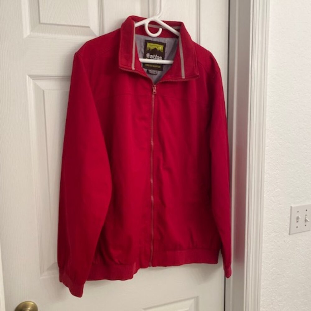 atlas for men Red Multi-Pocket Light Fully lined jacket Size XL